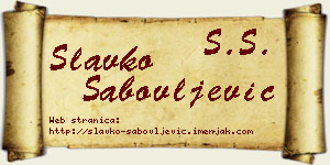 Slavko Sabovljević vizit kartica